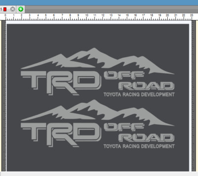 TRD Decal Sticker Toyota Racing Development Off Road Tundra Tacoma 4Runner Bed