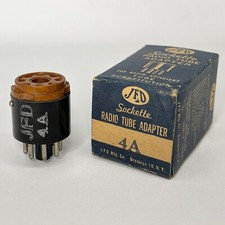 Vintage JFD Sockette 4A Radio Tube Socket Adapter For 1C5GT Tube to 3C5GT Tube
