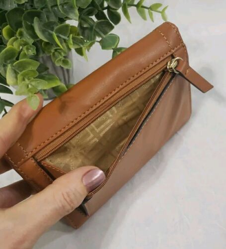 LODIS "Elia" Portafoglio Classico Pelle Marrone Cammello Tripiega Carta di Credito Viaggio 5,75" - Foto 4 di 12