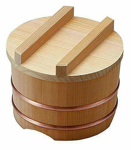 Holz Reisglas Ohitsu Art von Kansai große Größe Sawara Zypresse Made in Japan - Bild 3 von 3