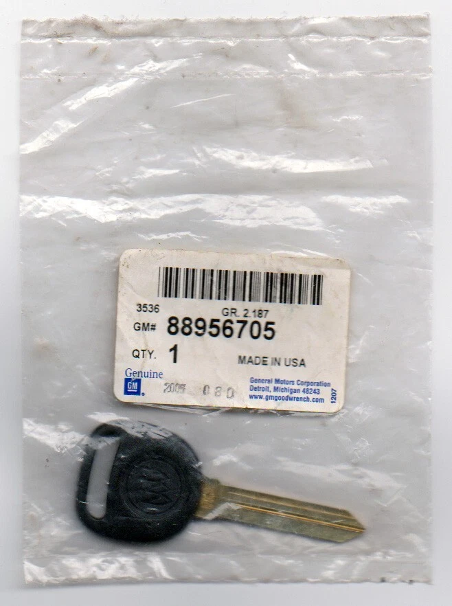 GM 88956705 Door Lock and Ignition Key - Direct Replacement for 
