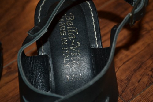A4- Bella Vita Made In Italy Black Strappy Heels Size 7.5M - Bild 3 von 5