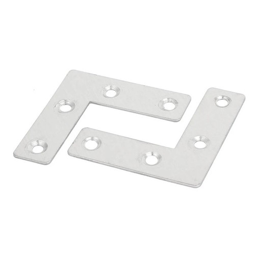 4/8 PCS STEEL FLAT RIGHT ANGLE BRACKET L Shape Corner Repair Brace Plate - Picture 2 of 20
