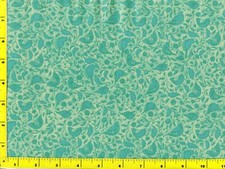 Green  Blue Birds  Small Flowers on Light Green By The Yard CSHLEA04660