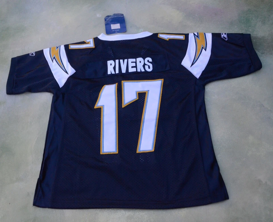 Camiseta deportiva vintage Reebok NFL San Diego Chargers Phillip Rivers #17 talla juvenil M. Foto 2 de 4