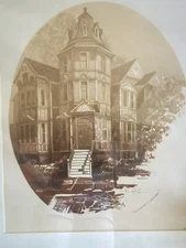 Roger Berghoff signed Serigraph Print - Starrett House - Serigraph -