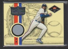 2001 FLEER PLATINUM NATIONAL PATCH TIME JERSEY RELIC VLADIMIR GUERRERO EXPOS SP
