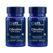 Life Extension Citicoline (CDP-Choline) - 60 Vegetarian Capsule 2 Pack