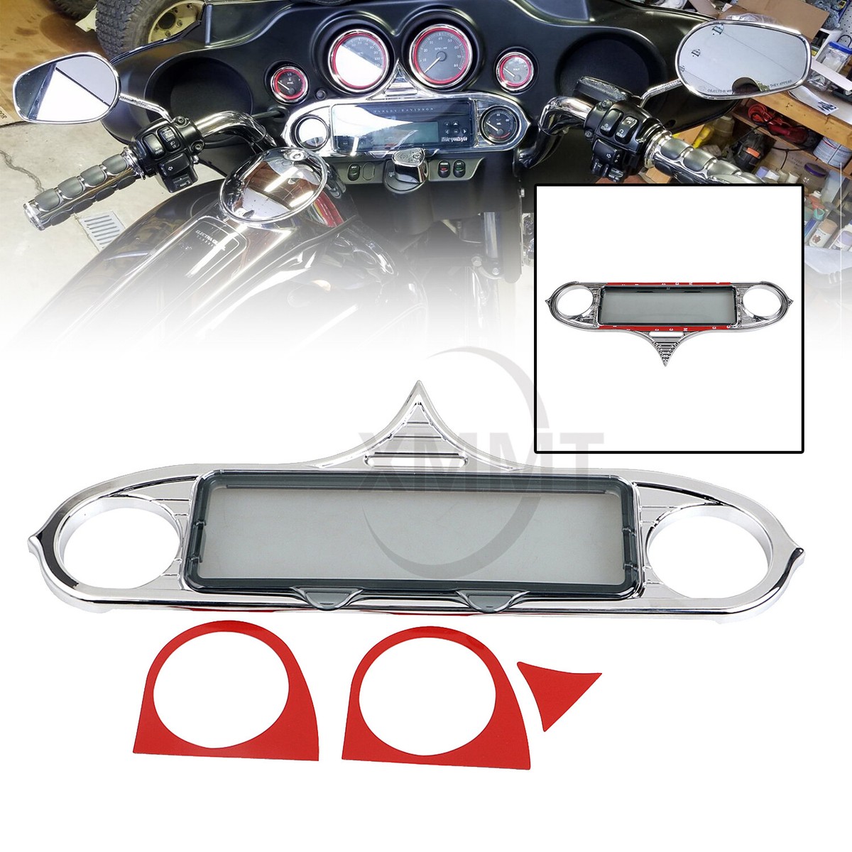 Tachimetro Trim Strumento Bordo Calibro Lunetta K di Copertura Per Harley Electra Glide Street Glide Tour Glide 1996-2013 Moto  201355758