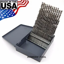 Norseman 60 pc HI-Moly M7 NUMBER Wire Gauge Drill Bit Set w Index #1-60 USA J-60