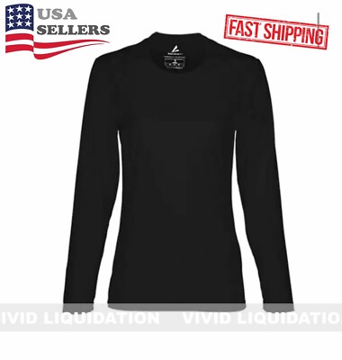 BSN SPORTS Women's Phenom Long Sleeve T-Shirt - Size XL Black - New with Tag