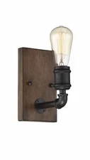 Patriot Lighting Replica Wood With Antique Black Finish Wall Sconce 352-7604