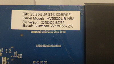 キャンセルパネル MAIN BOARD WESTINGHOUSE WE55UB4417, W18055-ZX, CV6586H-A50