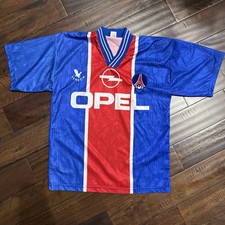Vtg 90s Blue PSG OPEL Venecia Home Football Soccer Jersey Shirt Mens L RARE