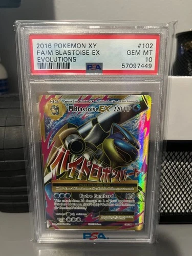 2016 Pokemon XY Evolutions #102 M Blastoise Ex FA PSA 10 GEM MINT