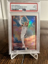 2024-25 Panini Select Basketball Victor Wembanyama Sky High Red /99 PSA 9