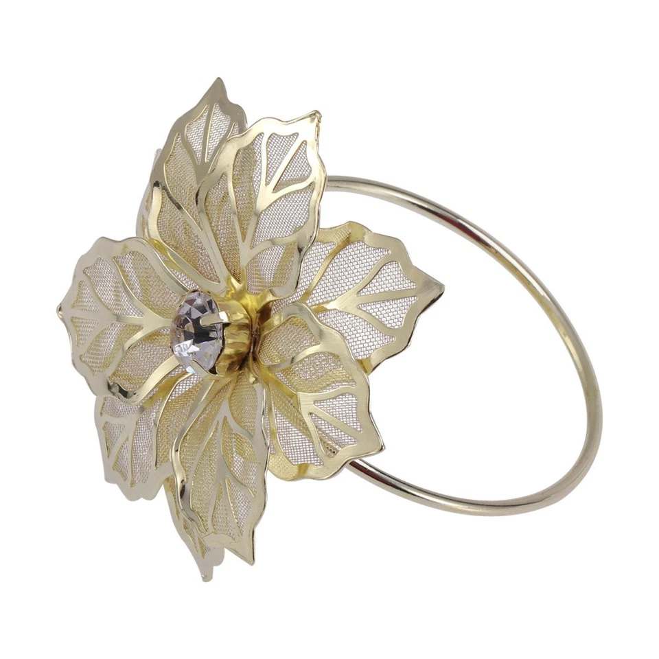  Portatovagliolo decorativo Portatovaglioli in metallo floreale fatto a mano - Immagine 3 di 4