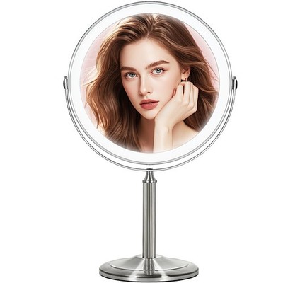 15X Magnifying Mirror with Light, 9.5 Large 5000mAh Rechargeable Double Sided...