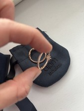 Apm Monaco Meteorite Rose Gold Pave Earrings