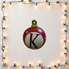 Christmas Ceramic Red Ball Snowflake Accent K...