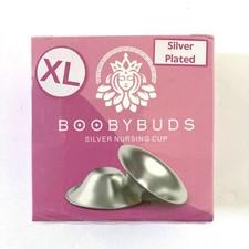 Boobybuds 999 Silver Nursing Cups Nipple Covers Shields Size XL SEALED BOX 