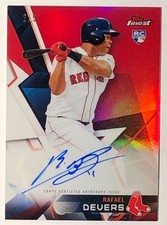 2018 Topps Finest Rafael Devers Auto RC Red Refractor Rookie Autograph 2/5