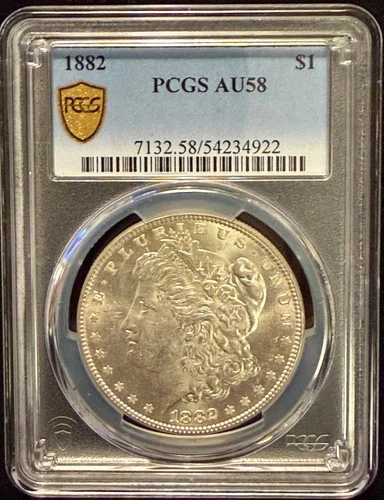 1882-P $1 Morgan Silver Dollar PCGS AU58