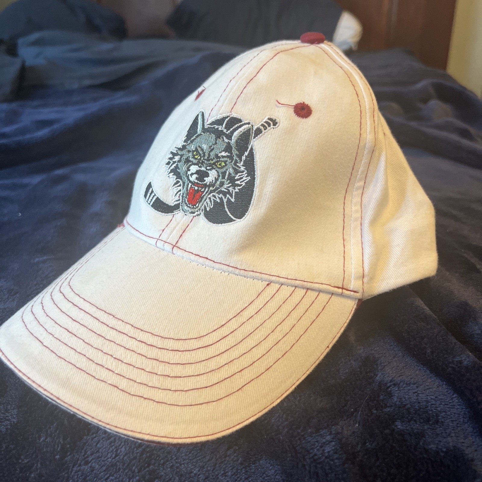 Chicago wolves adjustable baseball cap hat white … - image 3