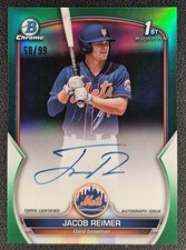 2023 Bowman Chrome 1st #CPA-JRR Jacob Reimer Auto Green Refractor #/99