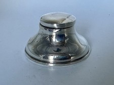 Antique Silver Inkwell Birmingham 1914 Weight 74g