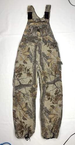 Vintage LIBERTY Realtree Camo Hunting Bib Overalls Made America Sz 34 USA - Picture 5 of 10