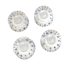 4 Gibson LP SG Vintage-style Speed Knobs White metric 18 splines not engraved