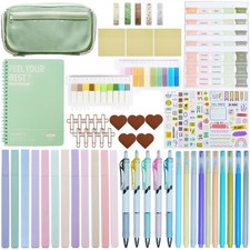 67pcs Bible Study Supplies Journaling Kit for Study Group with Pencil Case, N...