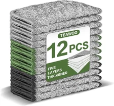 12 PCS Five-Layer Non-Scratch Multipurpose Steel 12PCS 6.3*4.7 inch, 12 Pack 