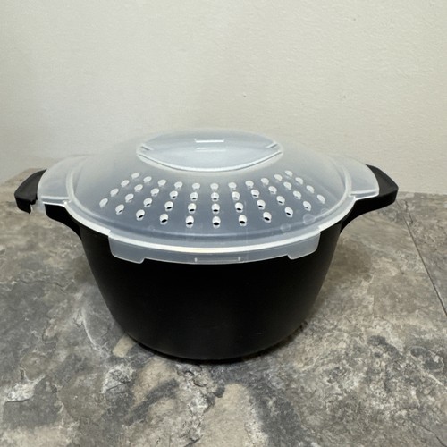Pampered Chef Micro Cooker Microwave Steamer 4 Cup 1 Quart Clear Straining Lid - 第 1/5 張圖片