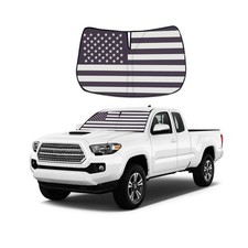 Upgrade Windshield Sun Shade with USA Flag for Toyota Tacoma 2016-2... Fast Ship