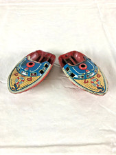 2 vintage Tin Litho Pop Pop Boat P-7 Steam Powered Retro Watercraft