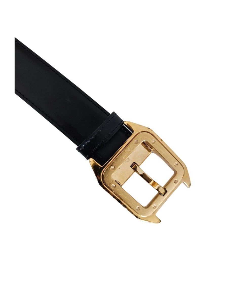 Cartier Black/Brown Leather Santos De Cartier Reversible  display picture 1