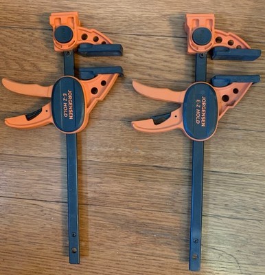 Jorgensen E-Z Hold 6'' Bar Clamps Set of 2 Quick Grip Woodworking Exc. Condition