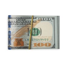 100 Dollar Bill Money Bundle Canvas Print Finance Wall Art