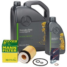 6L ORIGINAL 5W30 MB 229.52 + MANN Ölfilter für MERCEDES-BENZ M260 M264 M270 M274