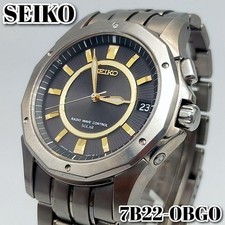 SEIKO titanium radio solar 7B22 0BG0 men's watch