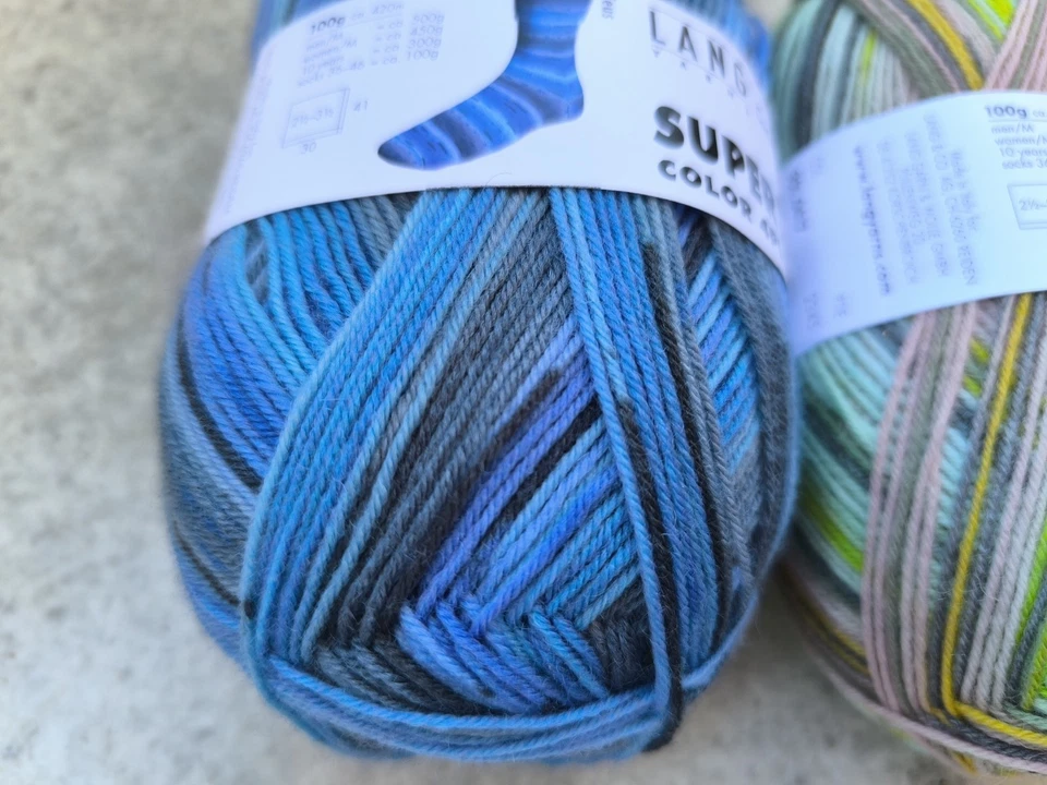 Three skein Lang socks yarns for hand knitting 100 g, Italy - Image 4 of 4