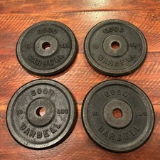 Rare GOOD Barbell Vintage 10 lb Standard 1  Weight Plates - Set of 4 -
