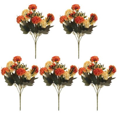 5Bundles Artificial Flowers Bouquet Fake Plant Bunch Wedding Party Home Decor