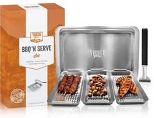 Yukon Glory Grill ’N Serve BBQ 5-Piece Basket Set Stainless Steel New in Box
