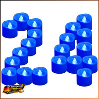 Led-Teelichter 24 StüCk Flammenlos Blau Flackernde Kerzen FüR Hochzeit Party