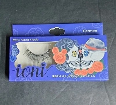Ioni 3D Faux Mink Eyelashes Carmen Handmade Natural Doll Volume 3 Packs NEW