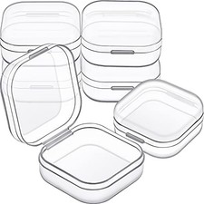 Pieces Mini Plastic Clear Beads Storage Containers 1.37 x 1.37 x 0.7 Inch 6
