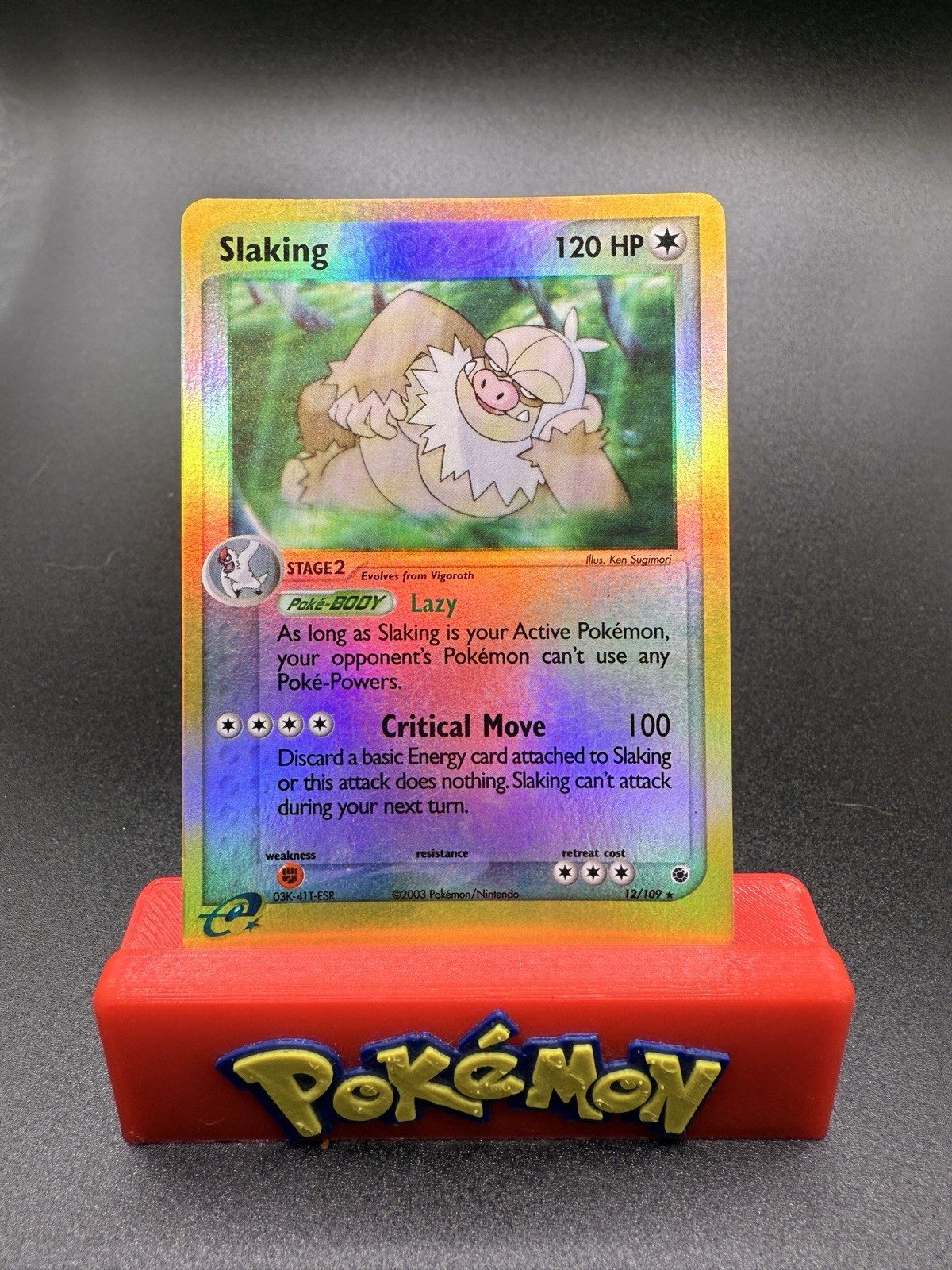 Slaking 12/109 Reverse Holo Ex Ruby & Sapphire 2003 NM Pokemon